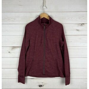 Athleta Jacket Womens XL ?? Burgundy Striated Hope Athleisure Yoga Performance